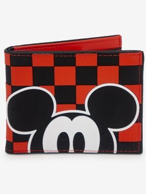 Buckle-Down Red & Black Checker Mickey Wallet